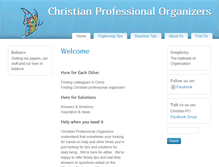 Tablet Screenshot of christianprofessionalorganizers.com